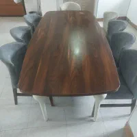 میز ناهارخوری ۱۰ نفره سفارشی، ۸ عدد صندلی