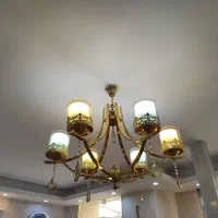 ۲عددلوستر۶شاخه|لوستر و چراغ آویز|باقرشهر, |دیوار