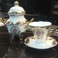 سرویس قهوه خوری طلا کوب اصل ژاپن|کلکسیون اشیاء عتیقه|خشکبیجار, |دیوار