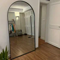 آیینه قدی ایستاده کنارسالنی فورتیک و مشکی پنجره ای|آینه|آفتاب, |دیوار