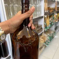 بطری طرح شاخ گوزنی شیشه ای