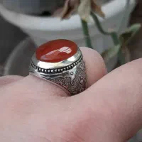 انگشتر عقیق سرخ یمنی|جواهرات|قم, باجک دو|دیوار