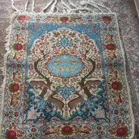 فرش دستباف یک ذرع و نیم طرح شکارگاه