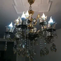 لوستر برنجی 6 شاخه 12 شعله