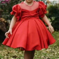 پیراهن بچگانه دخترانه ۳ ساله و پافر  بچگانه ۳ ساله