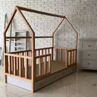 تخت منتسوری سوپر تخت امسال تمام چوب روسی ترمو|تخت و سرویس خواب|پردیس, سیاه سنگ|دیوار