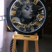 فروشی ساعت شبخواب بااعداد رومی/تلفیق سیاهقلم ورزین