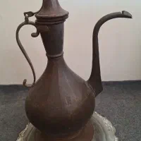 آفتابه مسی قدیمی با دو مهر