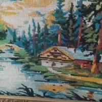 تابلو دست باف قدیمی خوشگل بی نظیر