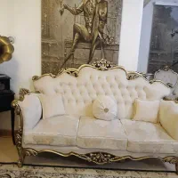 مبلمان سلطنتی 9نفره همراه جلومبلی وعسلی