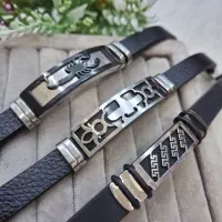 دستبند چرم مردانه