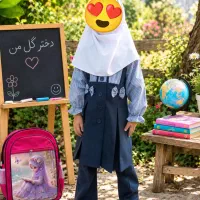 طراحی برچسب اسم مدرسه و عکس آتلیه ای