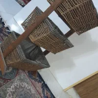 سبد سه طبقه حصیری جا سیزمینی|صنایع دستی و سایر لوازم تزئینی|اسلامشهر, شهرک واوان|دیوار