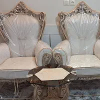 مبل ۹ نفره  میز نهارخوری  ۴ نفره ویترین دکور شیشه|مبلمان خانگی و میز عسلی|اصفهان, گرکان|دیوار