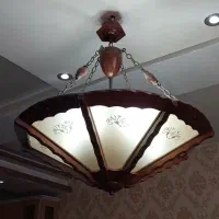 لوستر چوبی مدل چتر بسیار زیبا