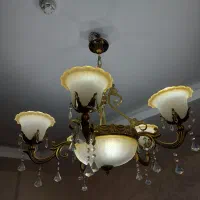 لوستر پنج شاخه طرح برنز