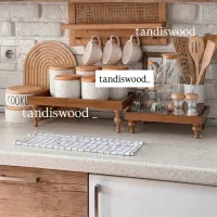 رایزر سطح صاف و لبه دار چوبی اشپزخونه