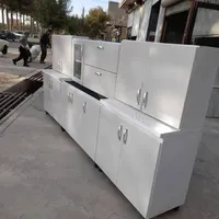 کابینت آشپزخانه بدنه فلز درب چوبی 3متر بالا پایین|مصالح و تجهیزات ساختمان|نسیم‌شهر, |دیوار