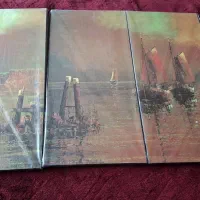 تابلو3تیکه چوبی کلاسیک نو مناسب کادو ونیم شده
