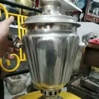 سماور روسی زغالی بکر آب کروم|سماور، چایساز، قهوهساز|نهاوند, |دیوار