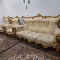 مبل استیل ۶نفره چوب راش اصل|مبلمان خانگی و میز عسلی|اندیشه, اندیشه فاز ۱|دیوار