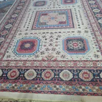 فروش دوتخته فرش ماشینی دوازده متری خاکی رنگ حدنو