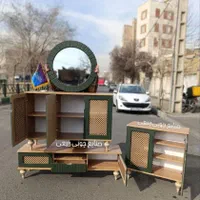 میز تلویزیون/کنسول آینه/و جاکفشی حصیری|میز تلویزیون|تهران, شهرک ولیعصر جنوبی|دیوار