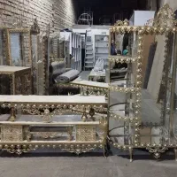 بوفه میز کنسول برنزی ایستاده با بهترین کیفیت|بوفه، ویترین، کنسول|کرج, حصارک پایین|دیوار