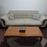 مبل سه نفره با جلومبلی