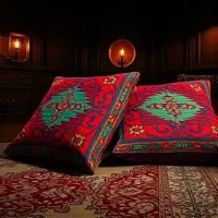 پشتی ترکمن اصل دستبافت مخصوص لم دادن شاهانه|پشتی|پردیس, فاز ۲|دیوار