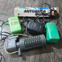 بخاری آکواریوم و سه تا پمپ وآب تسویه کن