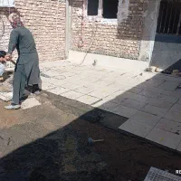 کاشی کار،سرامیک کار،سنگ کف حیاط،نمای رومی،کارباچسب