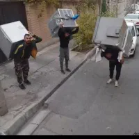 باربری جابجایی حمل اثاثیه منزل کارگرخالی یخچال مبل