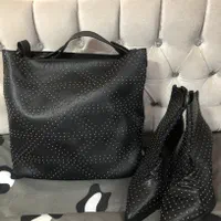 کیف و نیم بوت چرم ست وارداتی سایز ۳۹