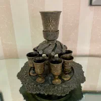 سرویس پذیرایی برنزی ۶ نفره با سینی