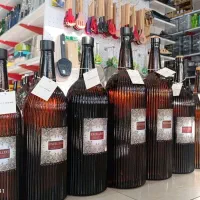 بطری شیشه‌ای،جا آب‌لیمو، شیشه ابغوره ضخیم|ظروف نگهدارنده، پلاستیکی، یک‌بارمصرف|کرمانشاه, |دیوار