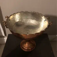 ظرف میوه خوری مسی زنجان گوشواره دار لبه ها کار شده|ظروف سرو و پذیرایی|تهران, اختیاریه|دیوار