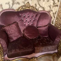 مبل هفت نفره ورق طلا ترکیه ای همراه میز نهار خوری|مبلمان خانگی و میز عسلی|اردبیل, |دیوار