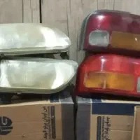 یک جفت چراغ عقب و یک جفت چراغ جلو پراید صبا سالم