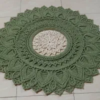 فرشینه سبز قطر ۱متر آماده تحویل و ارسال|فرش|تهران, علی‌آباد|دیوار
