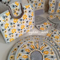 دوخت سرویس آشپزخانه به صورت سرویس وتک|سفره، حوله، دستمال آشپزخانه|تهران, وردآورد|دیوار