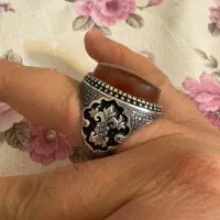 انگشتر قلمزنی عقیق یمن اصل