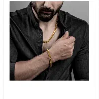 نیم ست مردانه طلایی|جواهرات|تهران, گمرک|دیوار