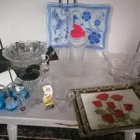چینی گل سرخی نونو وظروف کریستال پذیرایی نو