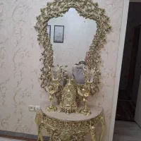 آینه و شمعدان برنز
