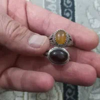 دوتا‌انگشتر‌‌نقره‌قدیمی‌رکاب‌عالی‌