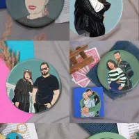 چهره مینیمال و رنگ روغن|تابلو، نقاشی، عکس|اردبیل, |دیوار