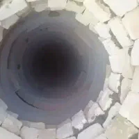 چاه کن آقای کریمی با تمام تجهیزات