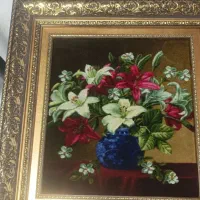 تابلو فرش نخ پنبه وابریشمم|تابلو فرش|گلستان (تهران), |دیوار