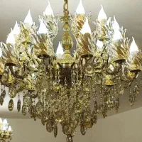 لوستر روی طوق بزرگ 24شعله در گارگاه کارمندان
